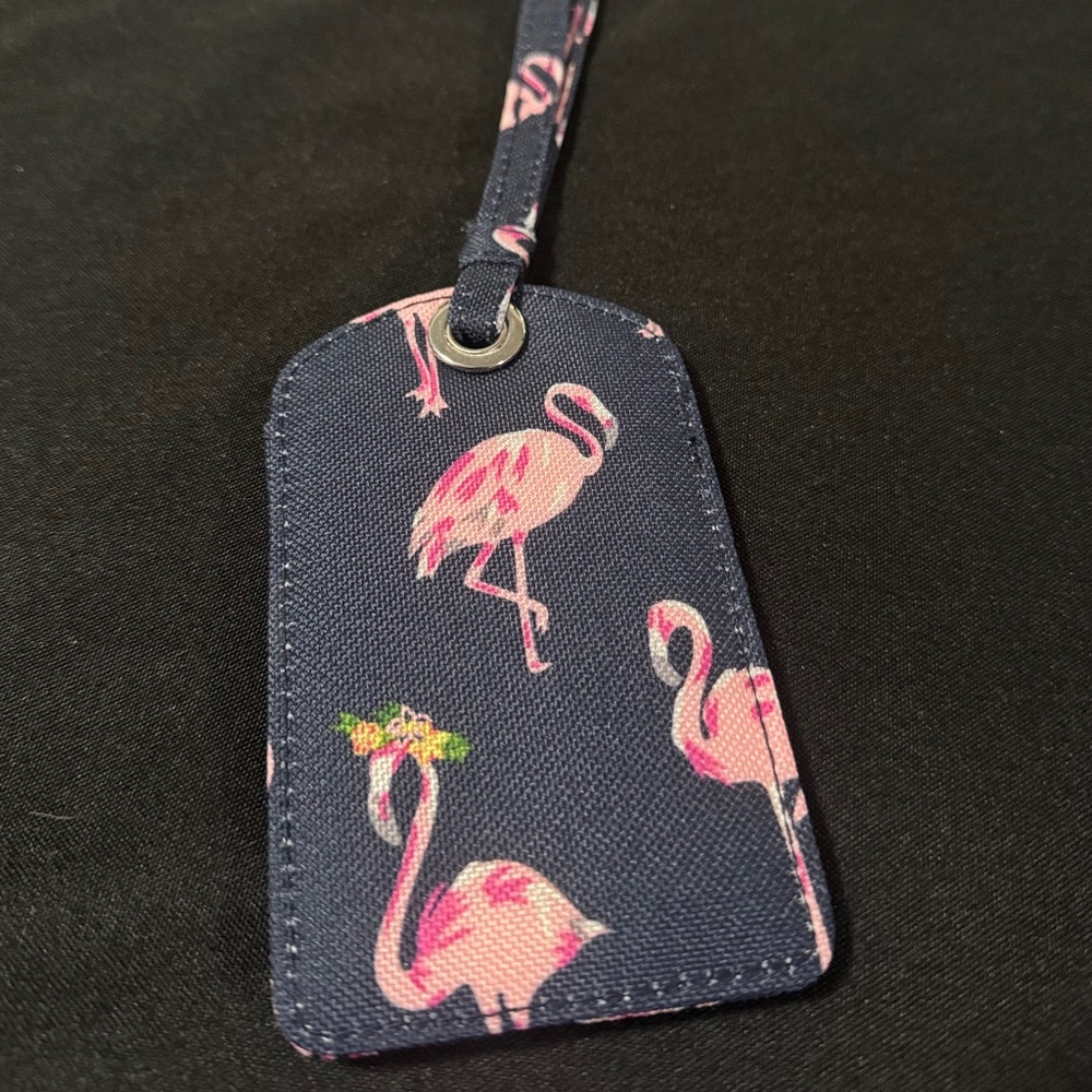 Vera Bradley Flamingo Travel Tag